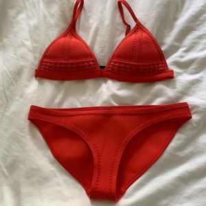 Red triangl bikini